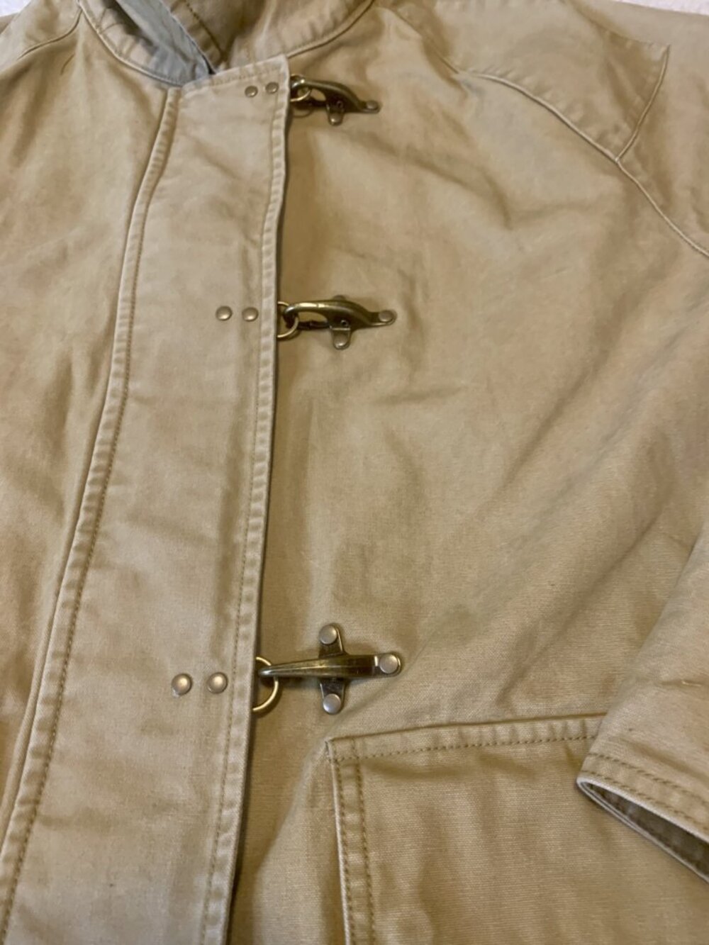MANGO Corduroy Collar Cotton Canvas Barn Coat Tan L - Picture 5 of 16